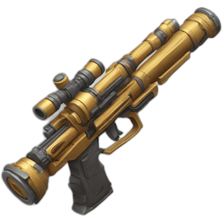 triple barrel mounted futuristic gun emoji