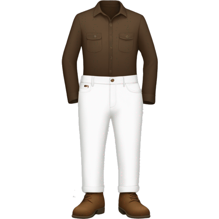 A simple white garment worn underneath pants with a brown spot for a humorous illustration emoji