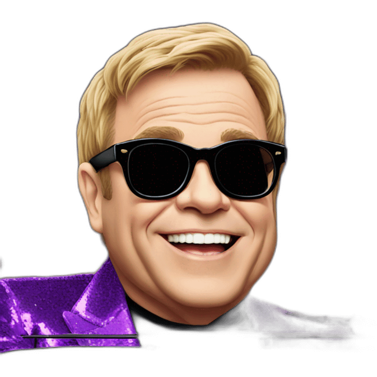 elton john at glastonbury emoji