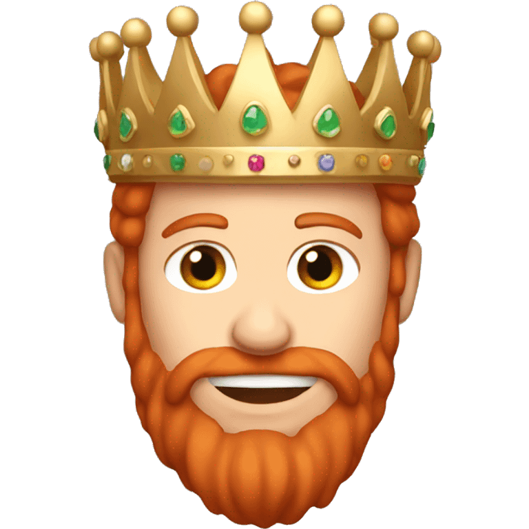 red hair male with crown emoji