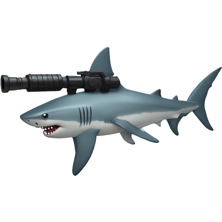 shark with a big gun emoji