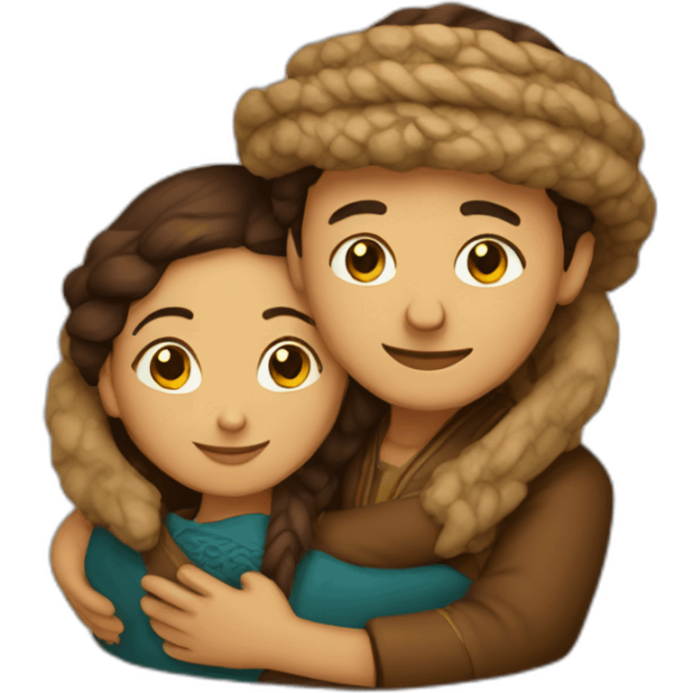 berber couple hugging emoji