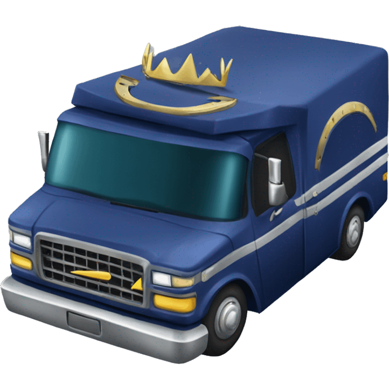 Dark blue Catgirl’s themed lowrider armored truck  emoji