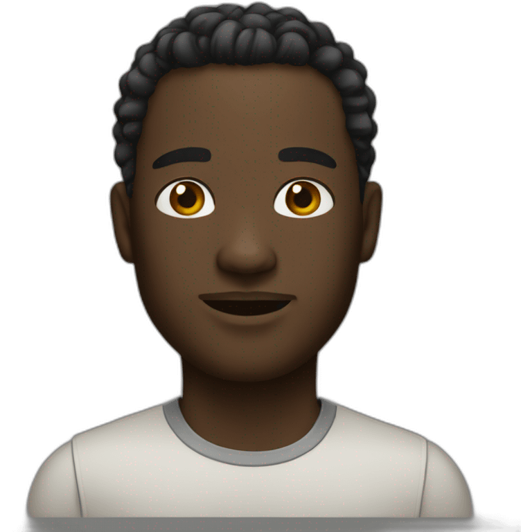 A black man skin emoji