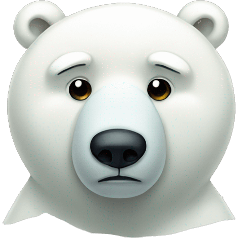 cute polar bear sad emoji