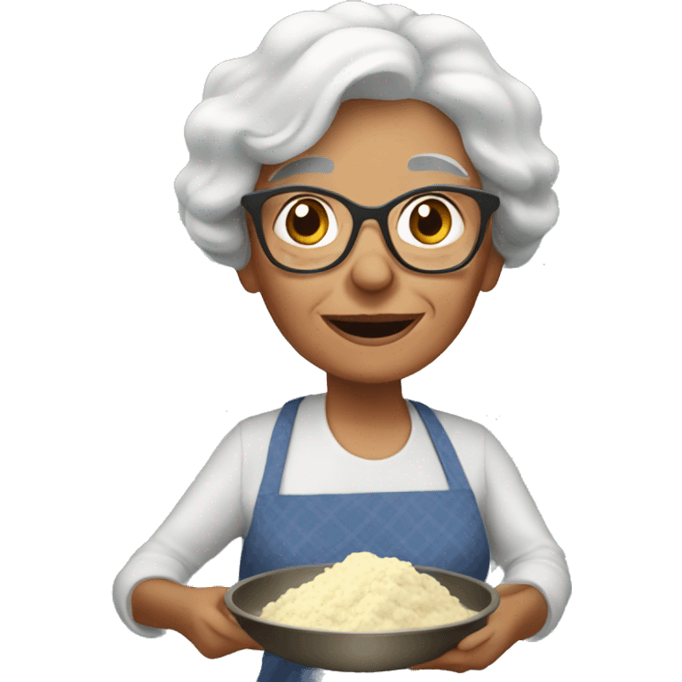 Granny cooking emoji