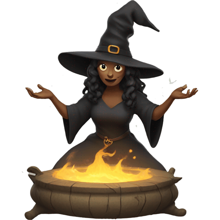 Witch casting spell emoji