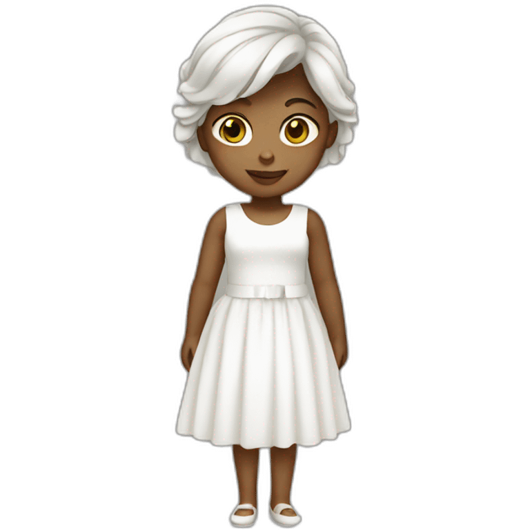 white dress girl emoji