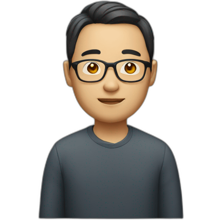 a chinese man with glasses emoji