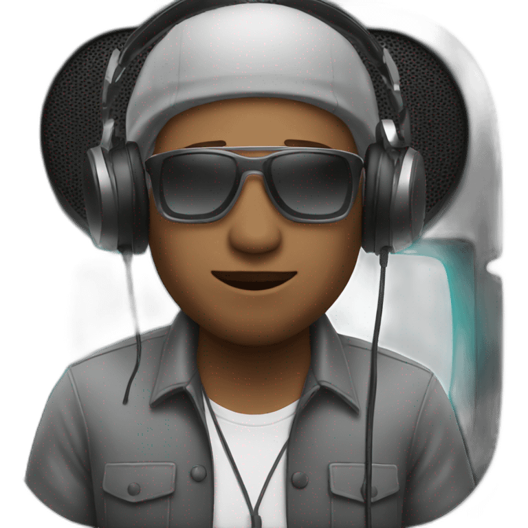 Man playing dj emoji