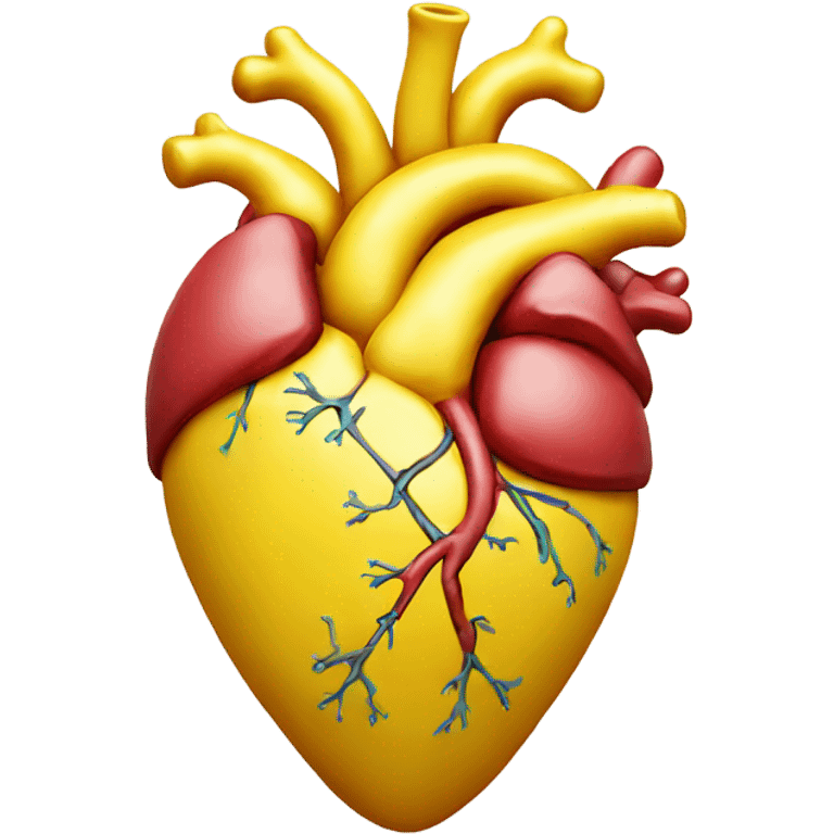 Yellow anatomical heart emoji