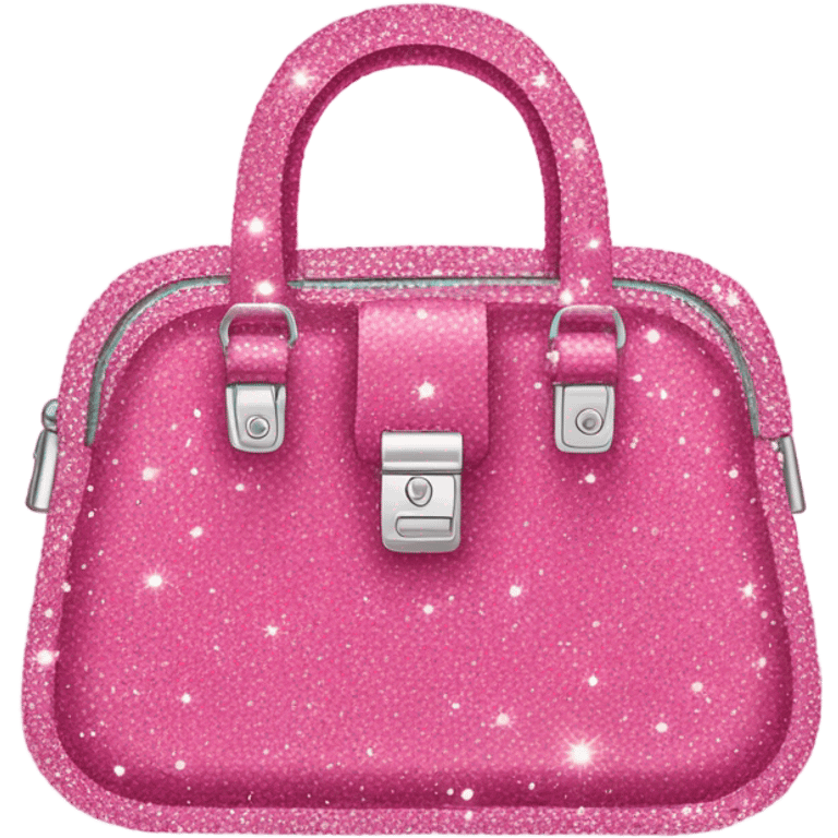 Pink purse with gun and glitter  emoji