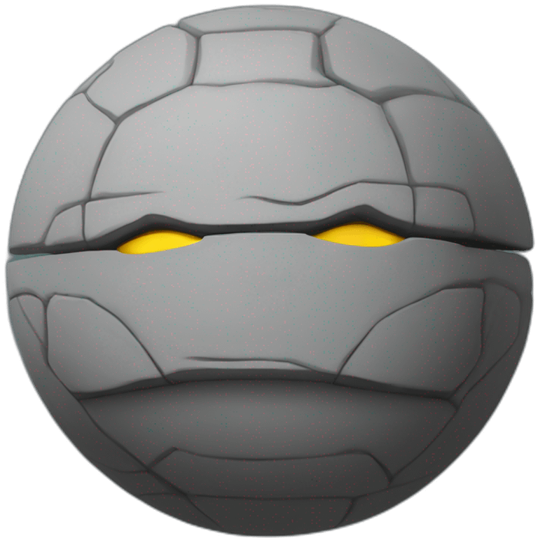 3d sphere with a cartoon simplistic andesite Teenage mutant ninja turtle skin texture with thoughtful eyes emoji