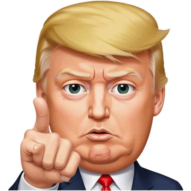 Donald Trump points his finger at the camera
realistic emoji