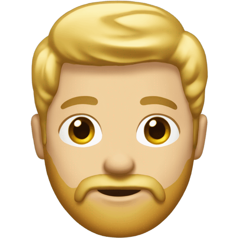 Un blond avec les cheveux long et une courte barbe emoji