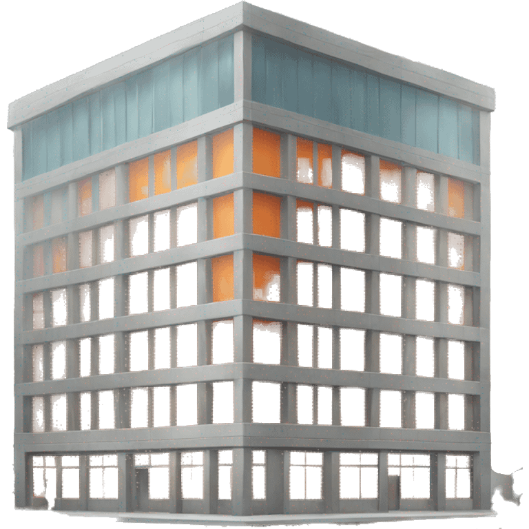 Office building with orange windows emoji