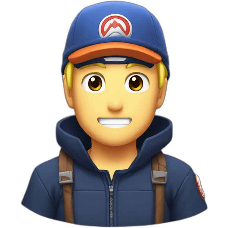 Naruto with mario hat emoji