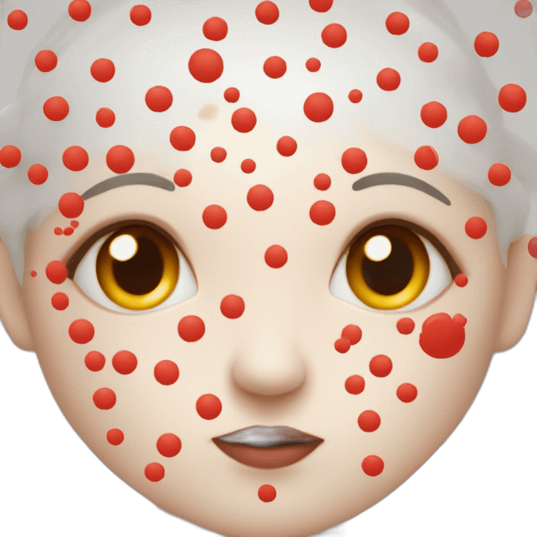 red spots on person face emoji