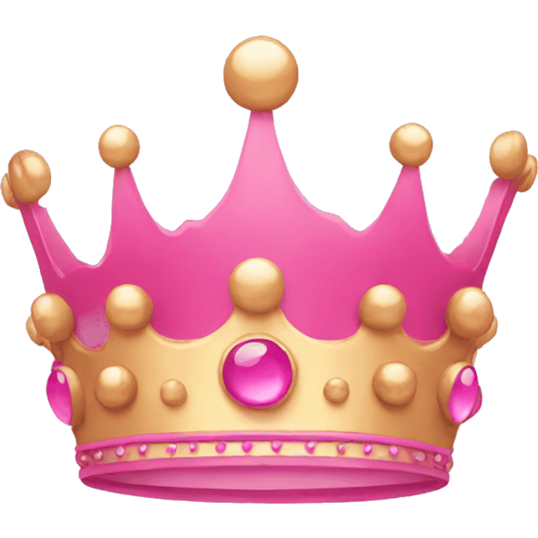 Pink crown emoji