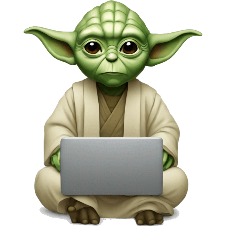 editor yoda with laptop emoji