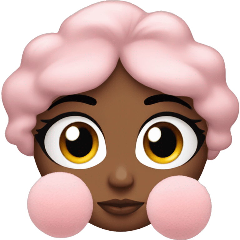 Powder with blush pink powder puff  emoji