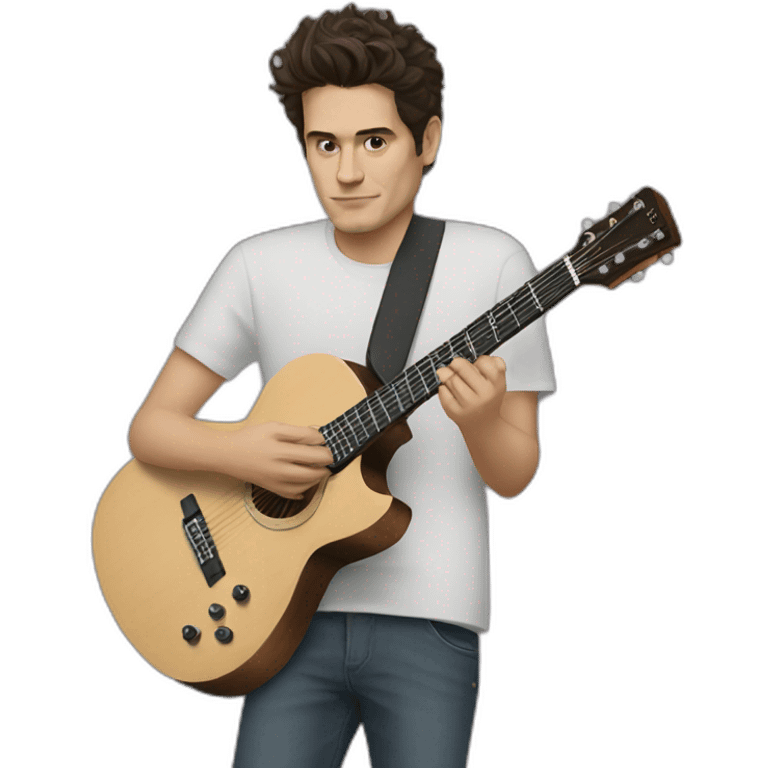 John mayer with his guitar emoji