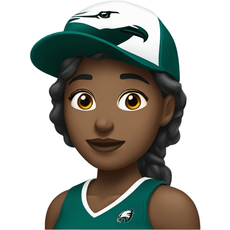 Black woman Eagles fan emoji