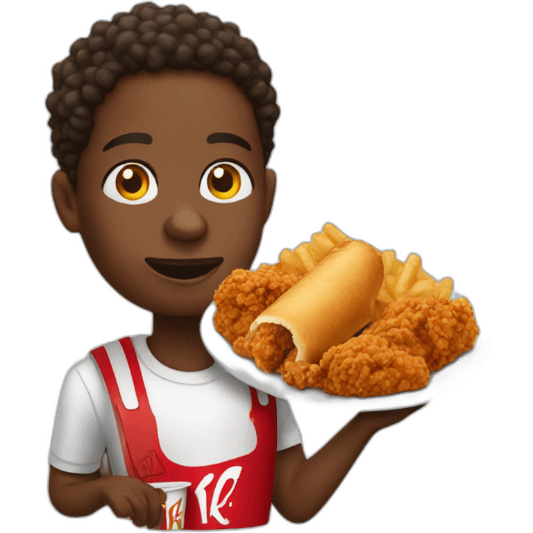 Africa people eating KFC emoji