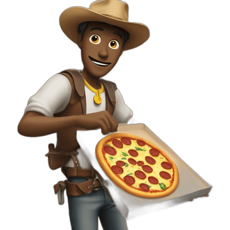 Luckyluke shoot a pizza emoji