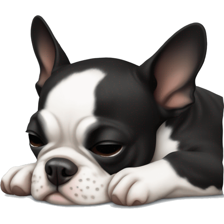 boston terrier sleeping emoji