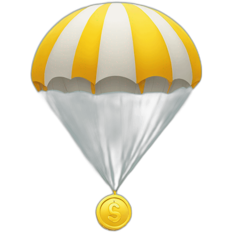 coin with parachute emoji