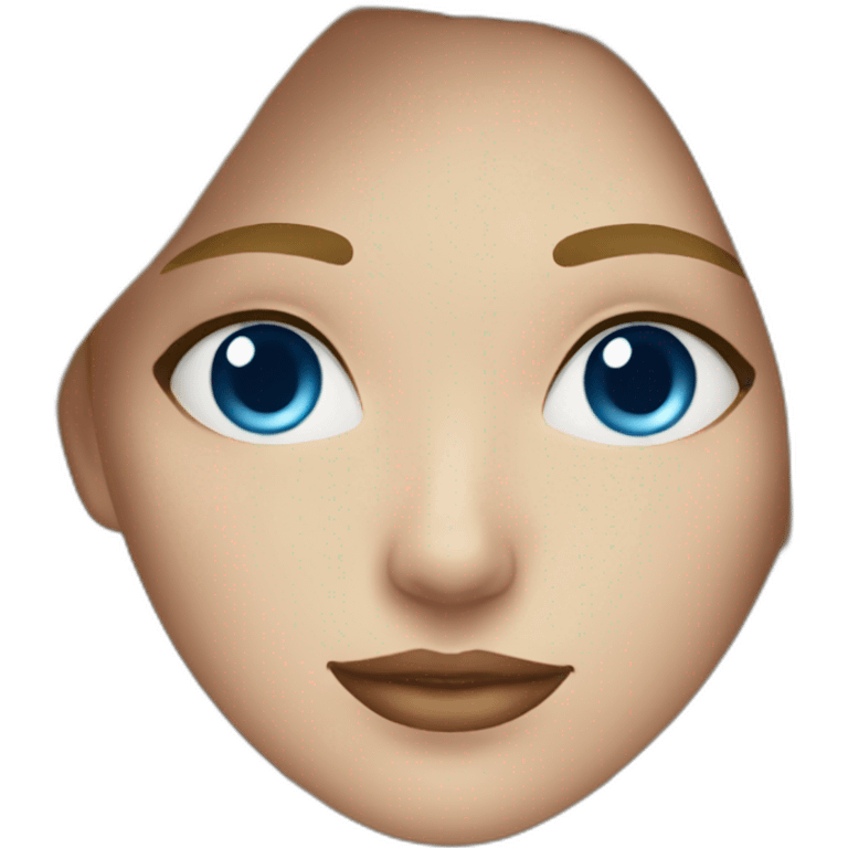 young woman with blue eyes and short blonde hair emoji