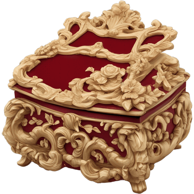 rococo red jewelry box emoji