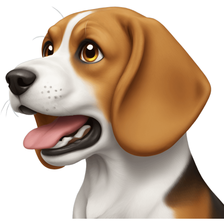 Beagle barking emoji