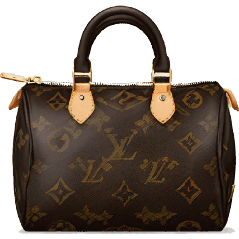 Black Louis Vuitton speedy emoji