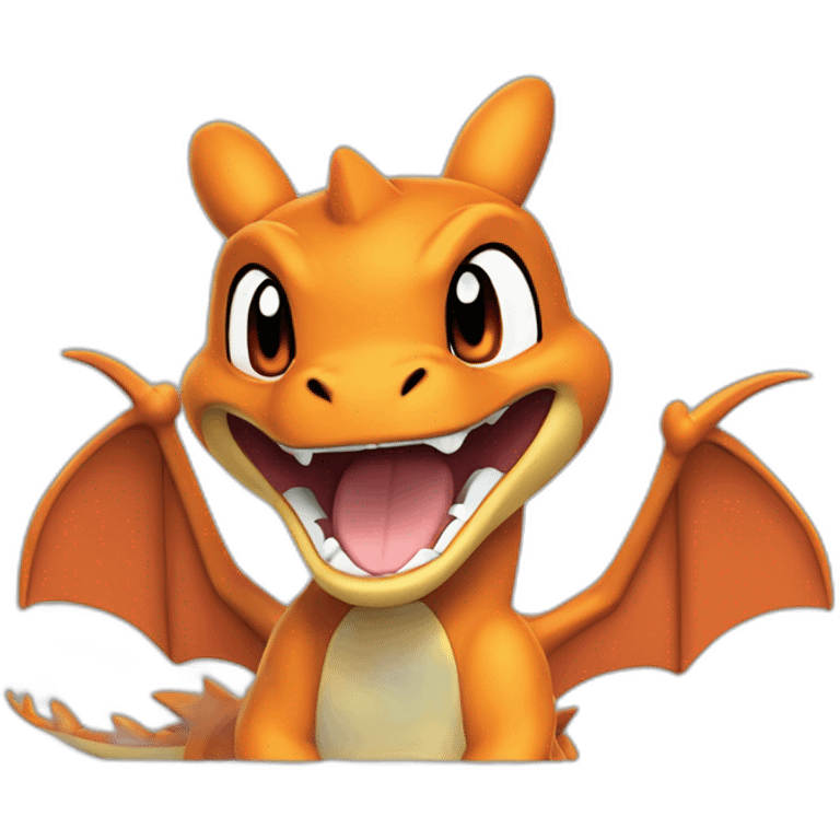 pokemon charizard soy excited guy with glasses pointing at it emoji