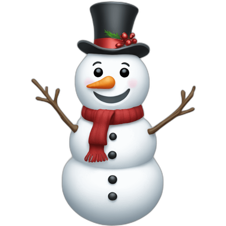 full body christmas snowman emoji