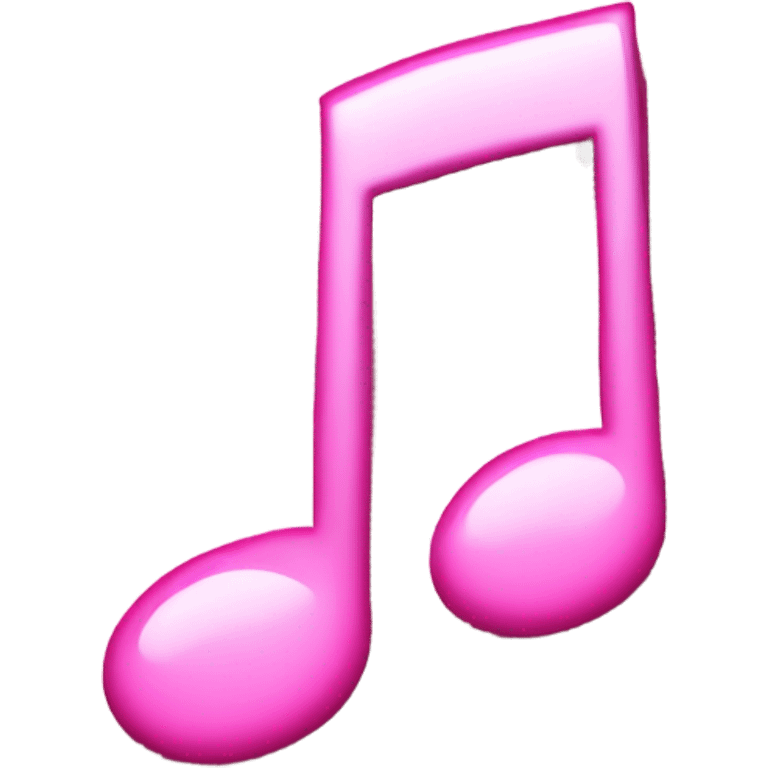 Pink music note ￼ emoji