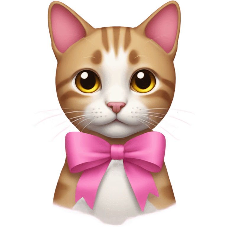 cat with pink bows emoji