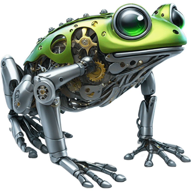 Robot frog emoji