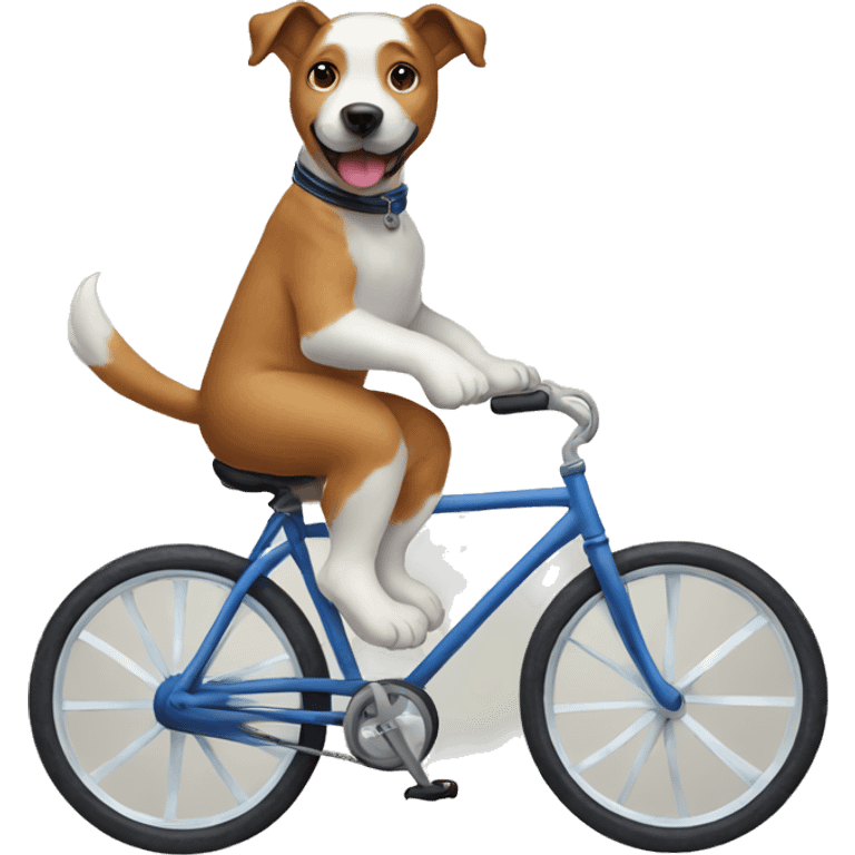 Dog riding a bike emoji