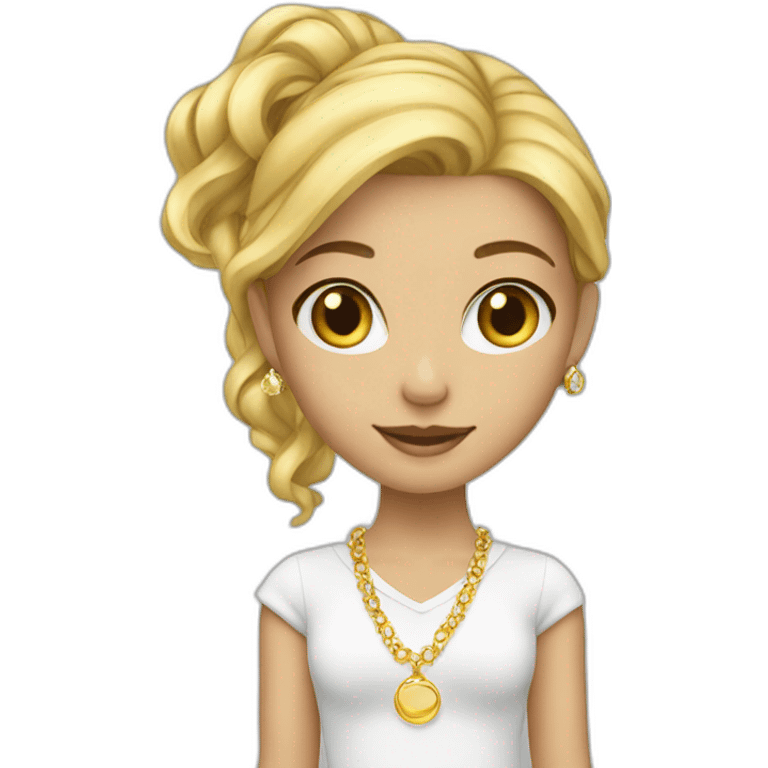 golden_haired girl  jewelry emoji