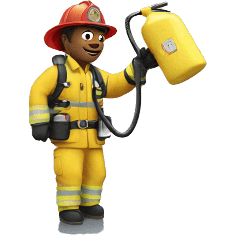 Firefighter spraying water emoji