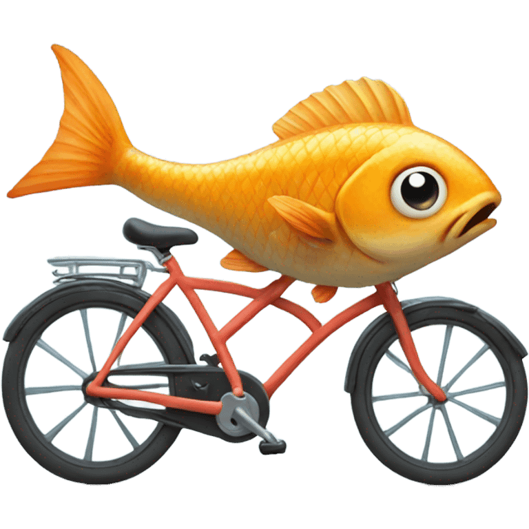 Fish riding bike emoji