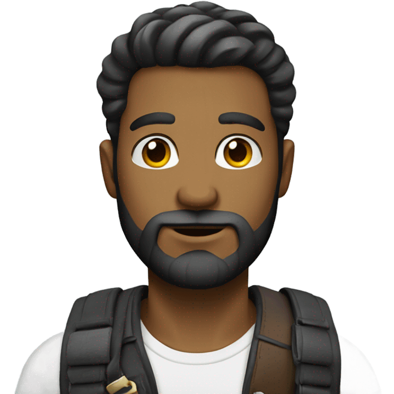 confident male with accessories add a beard emoji