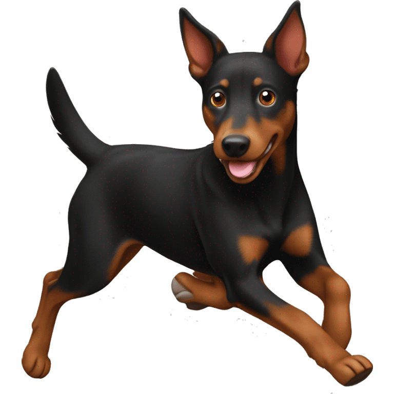 red Australian kelpie running emoji