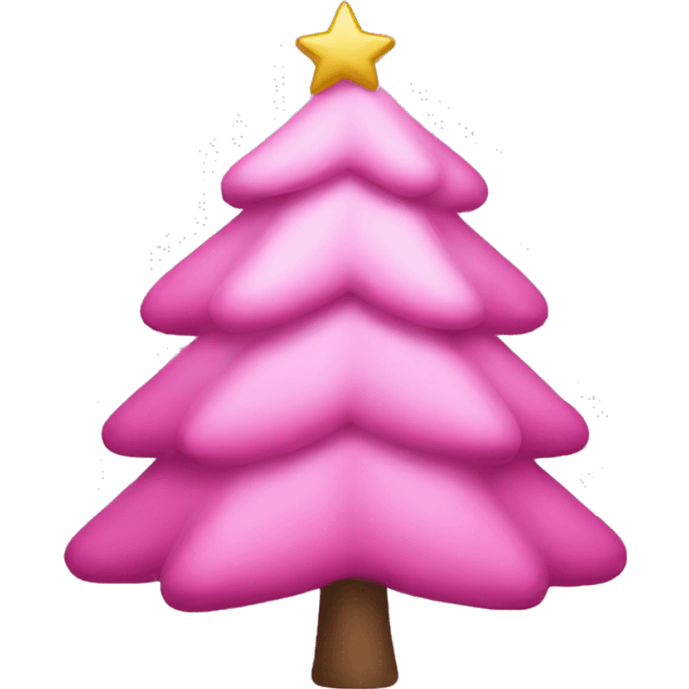 Pink Christmas tree emoji