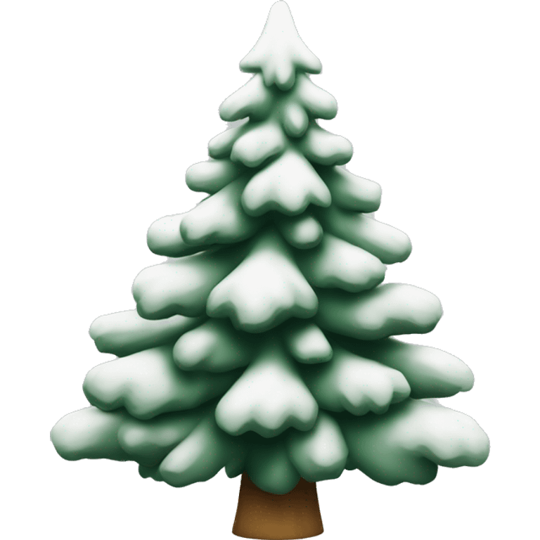  actual white fir christmas tree isolated.  emoji