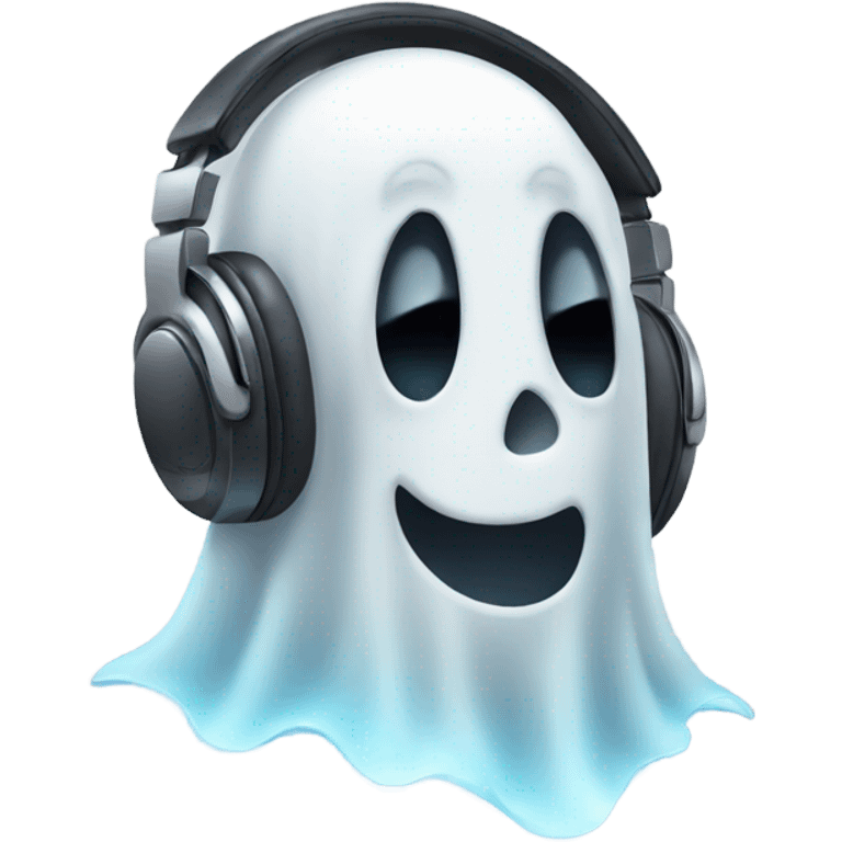 ghost wearing headphones emoji