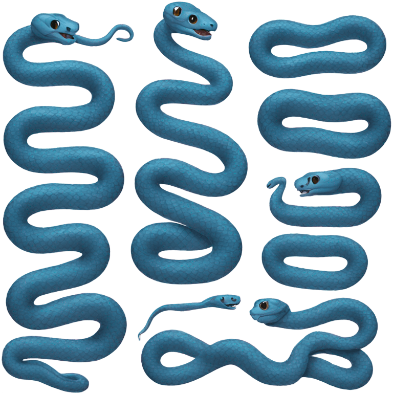 Blue snake emoji